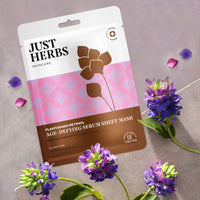 Just Herbs Sheet Mask Glowing Skin Serum Masks & Sheet Mask Glowing Skin Serum Masks Combo, Pack Of 1