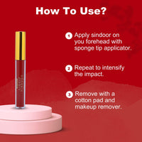 Organic Netra Liquid Sindoor Kumkum Waterproof Long Lasting Smudge Proof Pure and Natural Maroon Color Enriched with Organic Ingredients 8ml (Red)