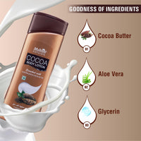 Multani Naturals Cocoa Body Lotion | Long Lasting Nourishment |Hydrating & Refreshing Skin| With Aloevera Juice & Cocoa Butter | Suitable for Normal to Dry Skin | Non Sticky & Non Greasy Lightweight Body Lotion - 100 ML (Pack of 2)