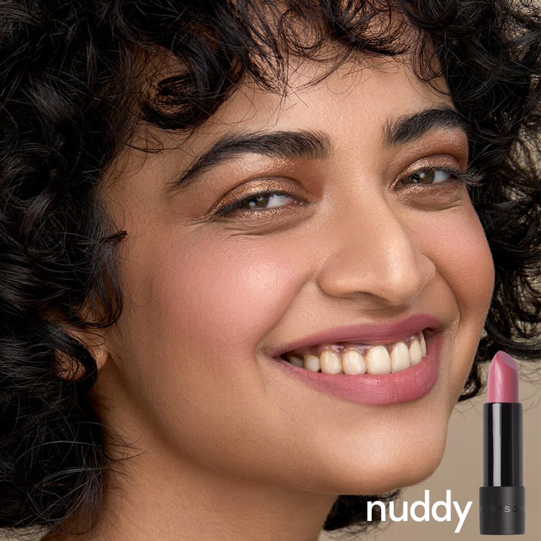 Ruby's Organics Semi-Matte Lipstick for Women All Indian Tones- Highly Pigmented, Moisturizing, Non Drying, Lightweight and Long Lasting- Lip Makeup, Synthetic Chemical Free- Nude Nuddy, 3.7g