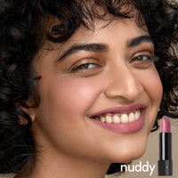 Ruby's Organics Semi-Matte Lipstick for Women All Indian Tones- Highly Pigmented, Moisturizing, Non Drying, Lightweight and Long Lasting- Lip Makeup, Synthetic Chemical Free- Nude Nuddy, 3.7g