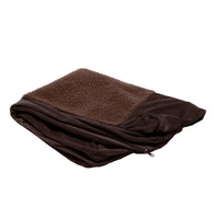 Furhaven Replacement Dog Bed Cover Sherpa & Chenille Sofa-Style, Machine Washable - Coffee, Medium Cover Only 30.0