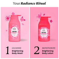 Foxtale Brightening Body Wash & Body Lotion SPF 30 | With Glycolic Acid, Niacinamide, Vitamin C | For Smooth & Glowing Skin | 6+ hrs Odor Control | Long Lasting Fragrance | All Skin Types | 250 ml