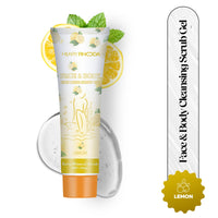Hilary Rhoda Face & Body Cleansing Scrub Gel | Dead Skin Removing Cleansing Scrub Gel | Gently Exfoliates Skin Cells | Removes Dirt & Oil | 100ml (Lemon-Shade 02)