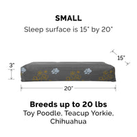 Furhaven Water-Resistant Cooling Gel Dog Bed for Small Dogs w/ Removable Washable Cover, For Dogs Up to 20 lbs - Indoor/Outdoor Garden Print Mattress - Iron Gate, Small Water-Resistant Garden Print (Iron Gate) Small (Pack of 1) Cooling Gel Foam