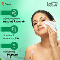 Lacto Calamine Daily Cleansing Facial Wipes 25N Each - Pack of 4 | Wet Wipes for Face with Aloe Vera, Cucumber & Vitamin E | Makeup Remover Wipes| Hydrating,Refreshing, Soothing|Paraben & Alcohol Free