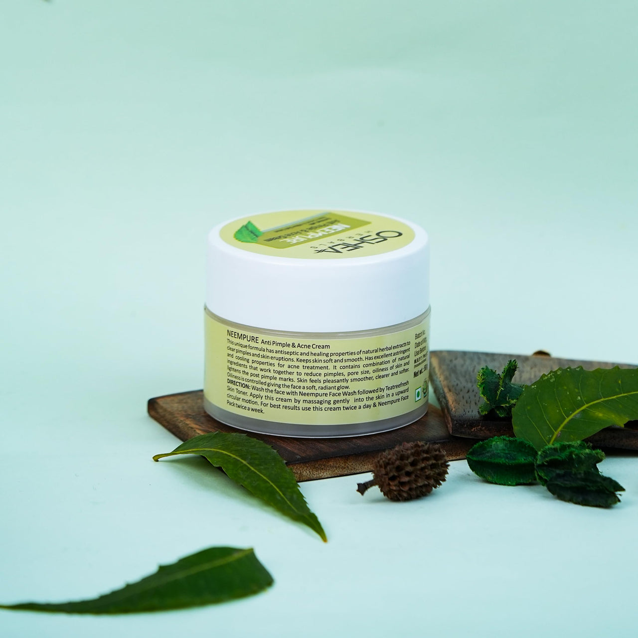 Oshea Herbals Neempure Anti Pimple & Acne Face Cream For All Skin Types | Controls Oil, Softens & Smoothens Skin, Maintains PH Balance - 50 g