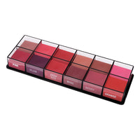 Stars Cosmetics Lush Lip Palette 12 Shades Cream Smooth Finish Waterproof Long Lasting Lightweight Ultra Pigmented smudgeproof for all Skins (multi-colour) 72g
