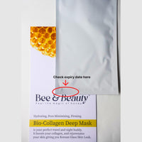Bee & Beauty Bio Collagen Overnight Mask Pack of 3 | Korean Face Mask For Glass Skin | Sheet Mask For Deep Hydration, Pore minizmizing With Goodness Of Honey