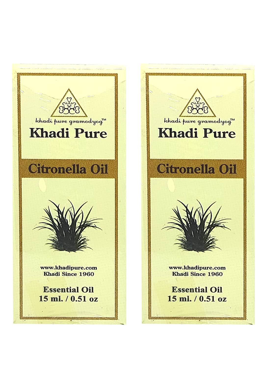 Khadi Pure Herbal Citronella Essential Oil, 15 Ml (Pack Of 2)