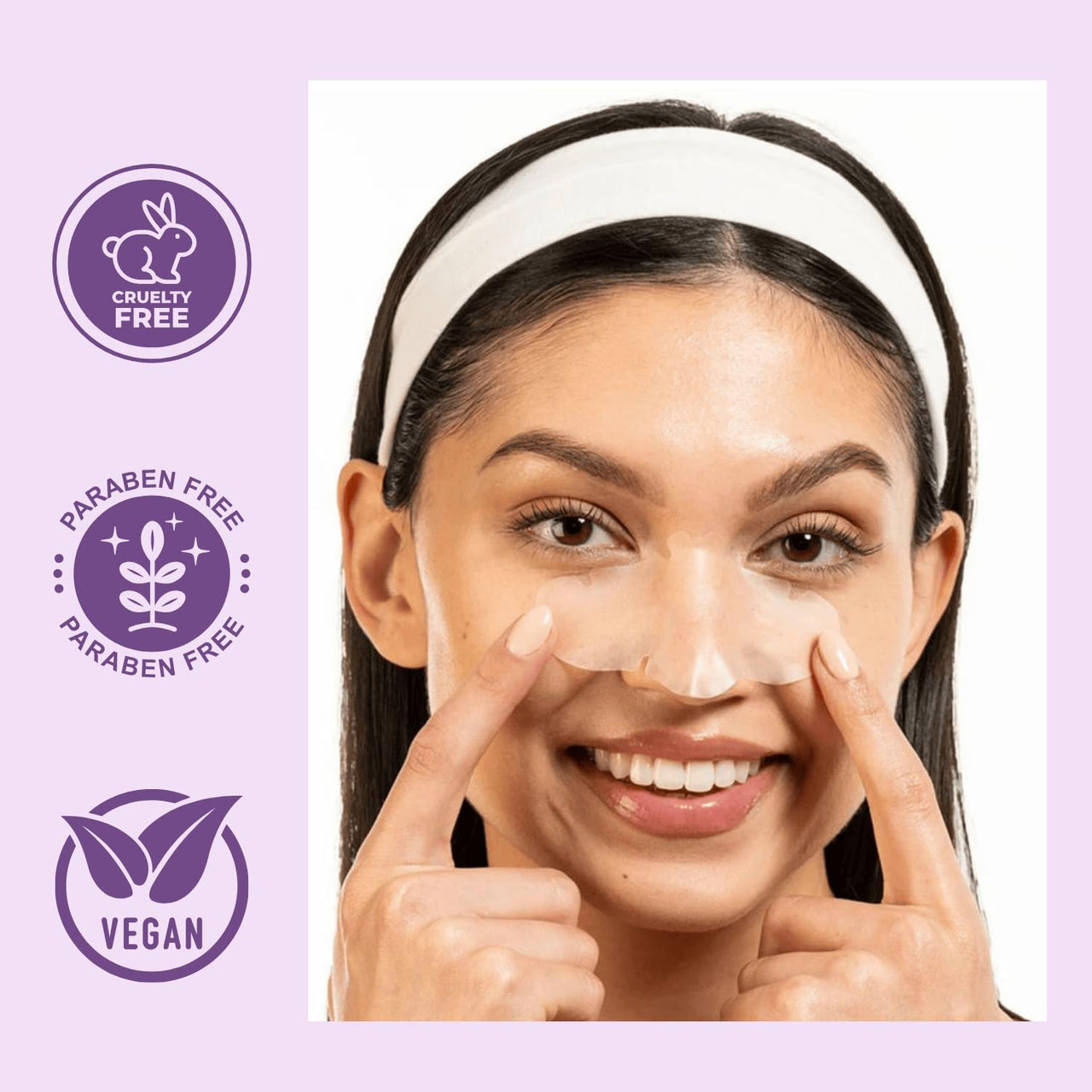 Lakyou Beauty Lavender Nose Pore Strips, 10 Strips | Instantly Removes Blackheads & Unclogs Pores | Deep Cleansing | Easy-to-Use | For All Skin Types