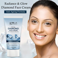 Globus Naturals Revival Diamond Face Cream, For Soft & Glowing Skin, Even Tones Skin & Improves Skin Texture, Non- Sticky Cream, Natural & Ayurvedic Formula, 50gm