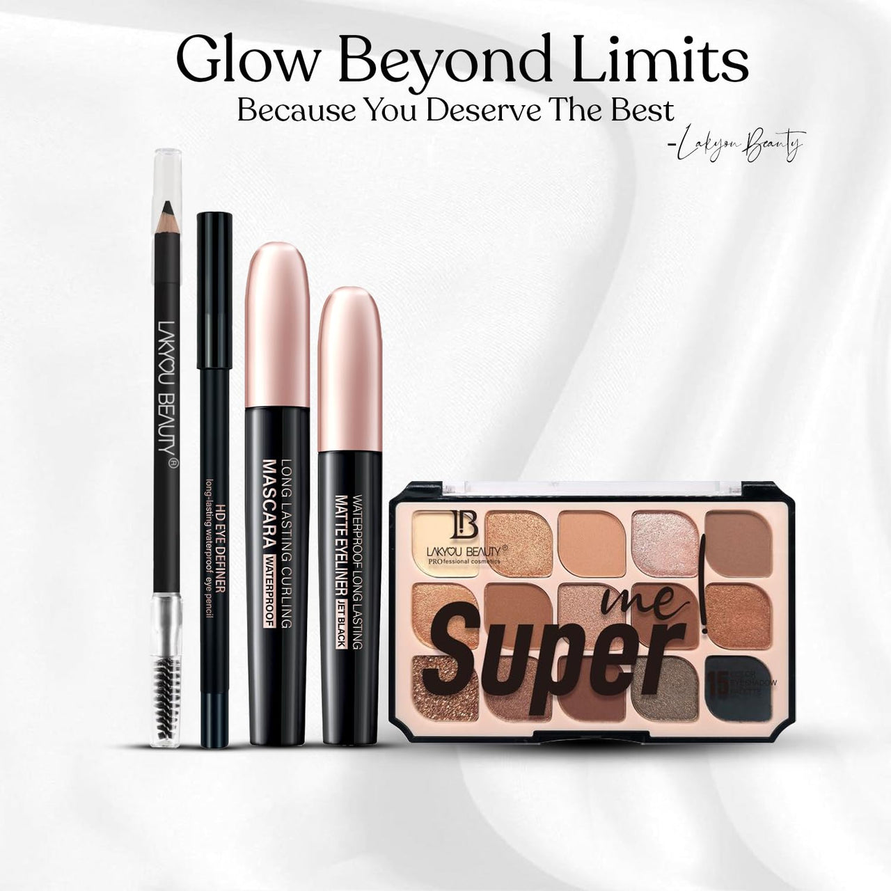 Lakyou Beauty Waterproof Long Lasting Matte Eyeliner | Smudge-Proof | 24-Hour Wear | Matte Finish | Bold & Precise Application | Pack Of 2