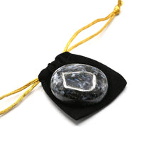 Indigo Gabbro Jasper Palm Stone - Hot Massage Worry Stone for Natural Body Chakra Balancing, Reiki Healing and Crystal Grid Indigo Gabbro Jasper