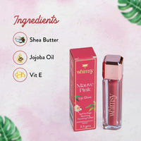Whimsy Natural, Organic Lip Gloss for Kids|Non-sticky & Lightweight Lip Gloss for Girls|Hydrating, Nourishing Lips|Tinted Liquid Lip Gloss for girls|Long Lasting Glossy Lip Gloss (Mauve Pink)