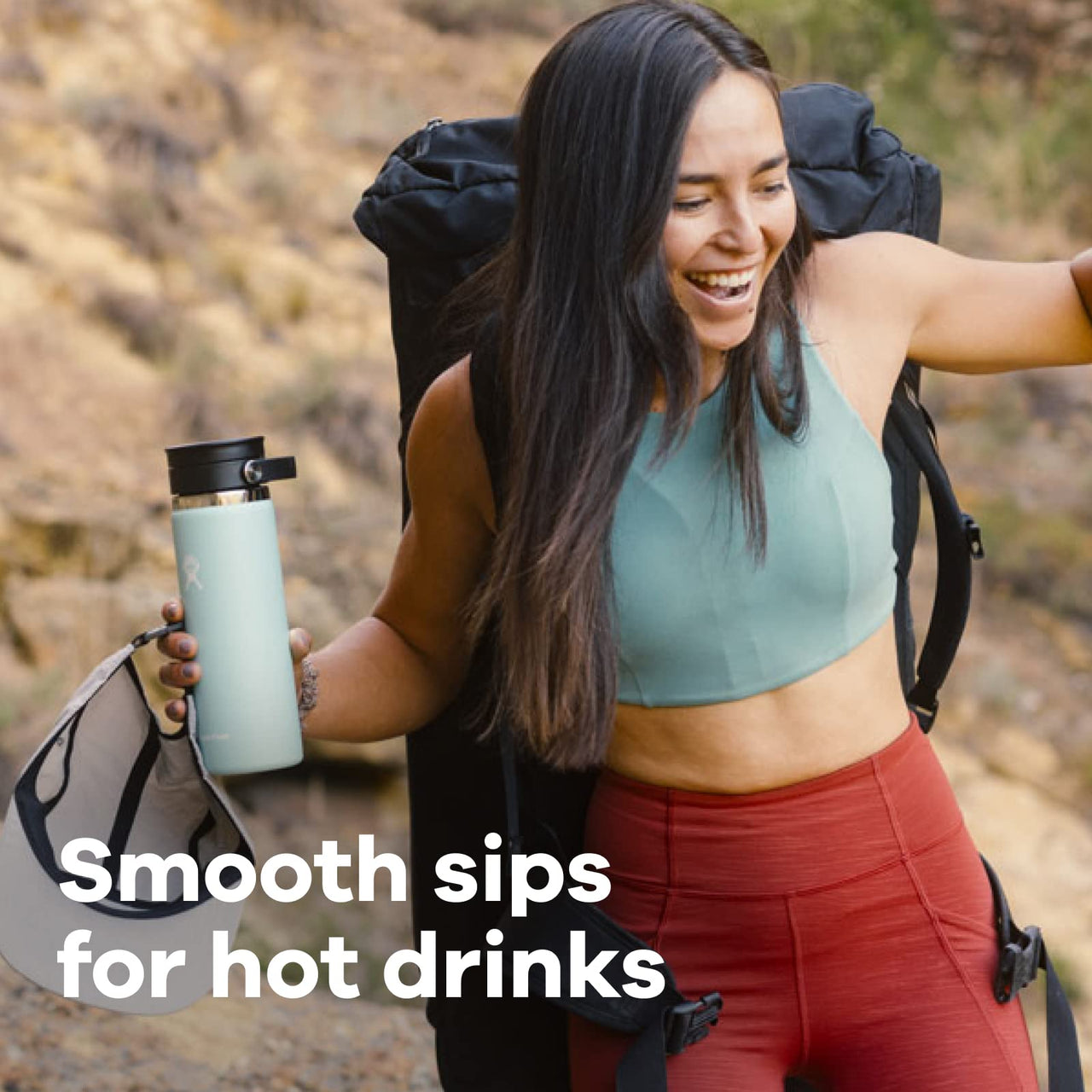 Hydro Flask 16 oz Wide Mouth Bottle with Flex Sip Lid White