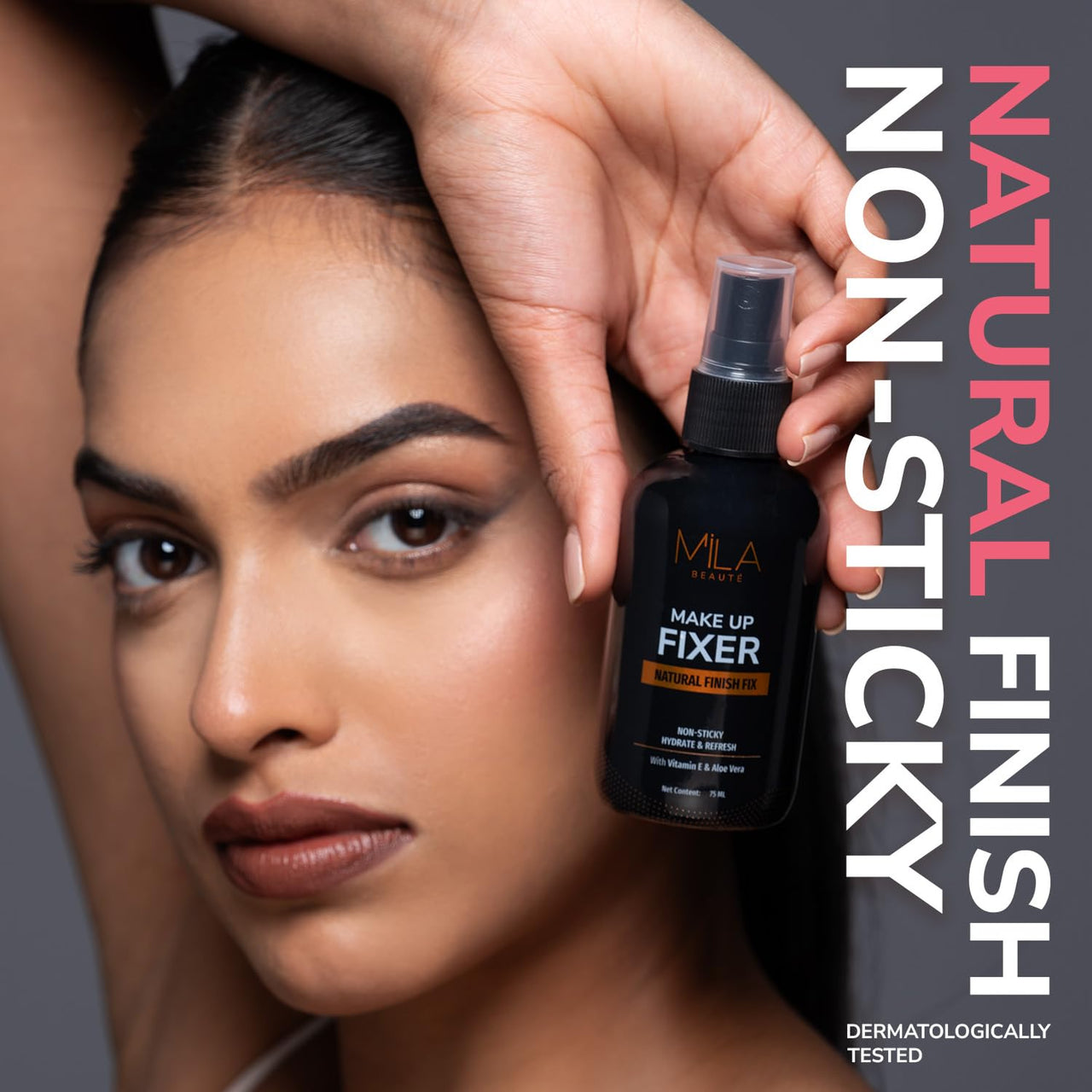 Mila Beauté Makeup Fixer I Smooth Matt Finish I Non Sticky & Long Lasting I Hydrating with Aloe Vera and Vitamin E | 75ml