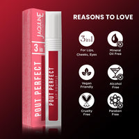 Jaquline USA Long lasting Liquid Lipstick |Mousse for Lips, Cheeks & Eyes|Matte Finish & Smooth Texture | Non-drying, Highly Blendable Formula | Transfer Proof & Enriched with Hyaluronic Acid & Macadamia Oil |Sugar Plum - 6ml