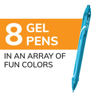 BIC Gelocity Quick Dry Ocean Themed Gel Pens, Medium Point (0.7mm), 8-Count Gel Pen Set (Assorted Colors May Vary), Colored Gel Pens for Note Taking and Journaling