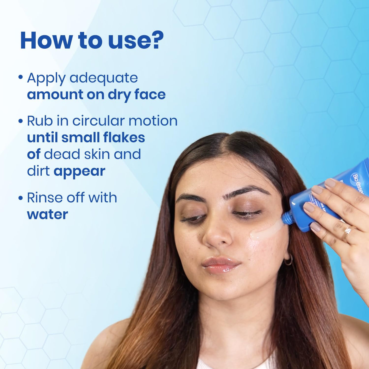 Bio Essence Scrub Free Exfoliation Gel Cleanser|Royal Jelly|Boosts Skin's Absorption For Cream,Serum,Oil|Removes Dead Skin|Brightens Skin|Moisturises For Glowing Skin|No Dryness Gentle|60 Gm