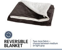 PetFusion Premium Dog Blanket, Cat Blanket | Ultra Soft Pet Blanket Available in Plush or Quilted, 2 Colors (Grey, Brown) | Perfect Blanket for Small Dogs & Large Dogs. 12 Month Warranty X-Large 60 X 48