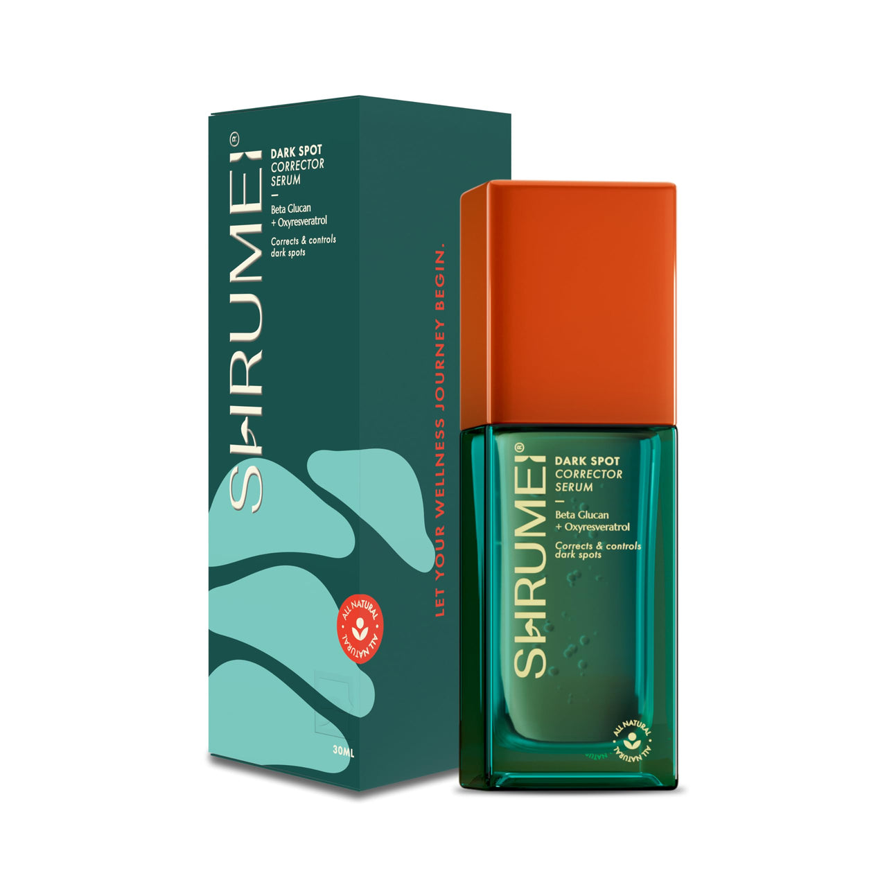 Shrumei All Natural Dark Spot and Pigmentation Correcting serum | Mushroom Betaglucan and Oxyresveratrol (4x more powerful than Arbutin at fading spots) | Non Irritating Formula | Skin Tone Repair | |Skin Barrier Repair| All Skin Types
