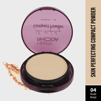 Hilary Rhoda Skin Perfecting Compact Powder | Oil Control & Matte Finish | Buildable Coverage | Blends Easily | Hides Imperfections | 6g (Nude Beige | Shade 04)