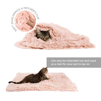 Best Friends by Sheri Calming Shag Fur Pet Throw Blanket, Cotton Candy Pink, 30