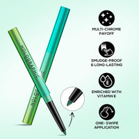 RENEE Holographic Eyeliner, Smudge-Proof & Long-Lasting, Easy Glide & Quick-Drying Formula Intense Color Pay-Off, Infused With Vitamin E, 06 Mercury, Crayon, Shimmery