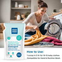 Mee Mee Mild Baby Liquid Laundry Detergent Refill Pack, 1.2L & Mee Mee Mild Baby Liquid Laundry Detergent, 1.5L