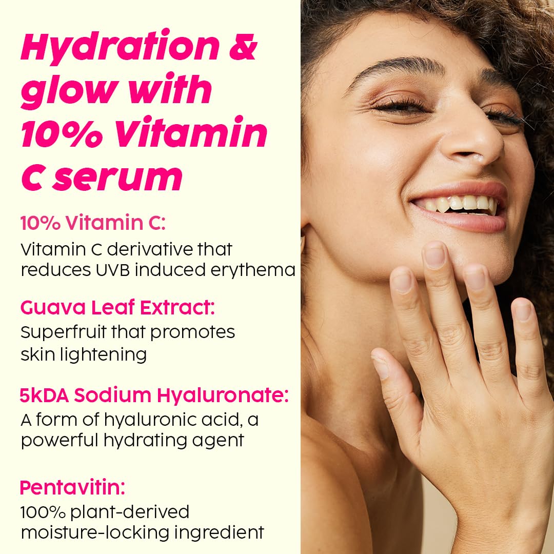 PLIX - The Plant Fix Guava Powered Regime for Glowy Skin | Hydrating Cleanser | 10% Vitamin C Dewy Serum | Smoothie Moisturizer | Promotes Hydration & Brightening | Glowing in 1 Use