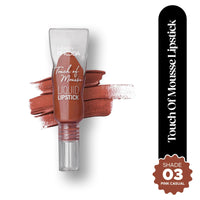 Hilary Rhoda Touch Of Mousse Lipstick | Matte Finish & Long Lasting | Infused with Vitamin E | Weightless & Liquid Lipstick with Mousse Finish | Smudge & Water Proof | Vegan - 5ml (Pink Casual - Shade 03)