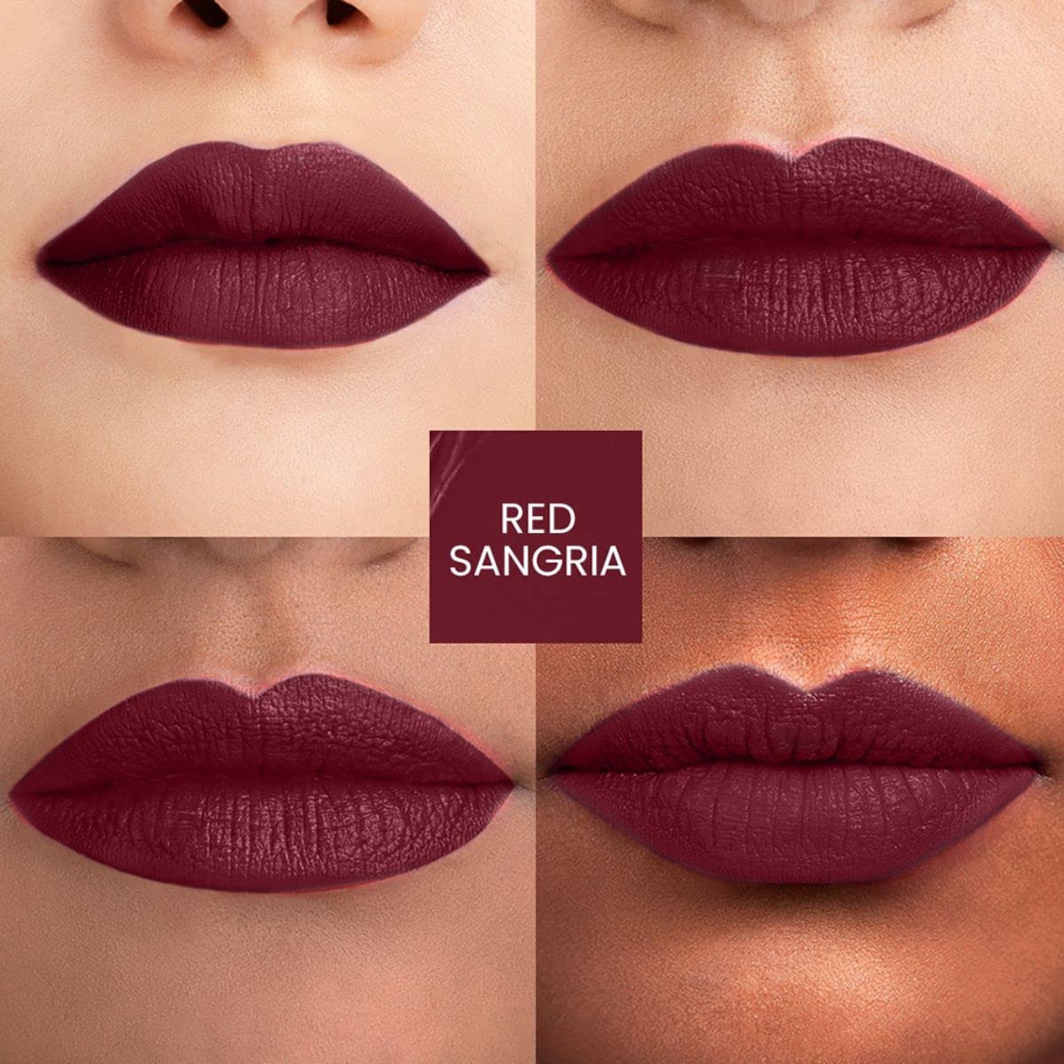 Lakmé Forever Matte Liquid Lip Colour, Mauve Party, 5.6ml & Lakmé Forever Matte Liquid Lip Colour, Red Sangria, 5.6 ml