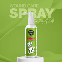 Wagging Tails Wound Care Spray for Dogs & Cats- 100ml | Promotes Healing, Soothes Skin, & Helps Protect Against Infections | Suitable for Cuts, Scratches, Surgical Wounds, Abscesses & Abrasions