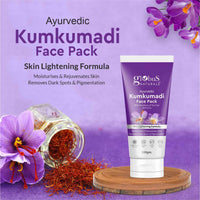 Globus Naturals Kumkumadi Skin Lightening Face Care Combo, Set of 4, Face Wash, Face Scrub, Face Cream & Face Pack