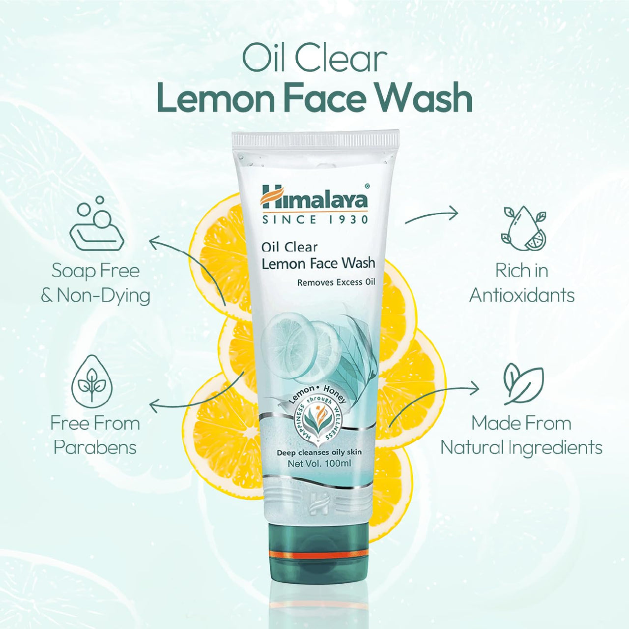 Himalaya Herbals Oil Clear Lemon Face Wash & Himalaya Tan Removal Orange Face Wash Combo