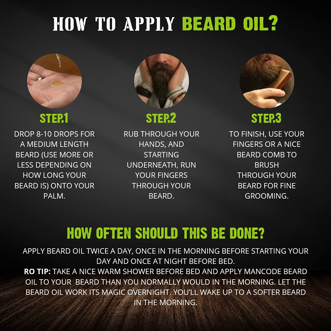 Mancode Beard Growth Oil for Men - 60ml More Beard Growth, With Patchouli Natural Oils including Vitamin E, Nourishment & Strengthening, No Harmful Chemicals