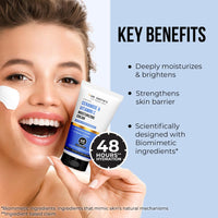 Dr. Sheth's Ceramide & Vitamin C Moisturizing Cream|For Dry To Very Dry Skin|Brightens & Strengthens Skin Barrier|48Hr Deep Hydration|Non Sticky|Biomimetic Ingredients|For Men & Women's |50G