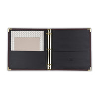 Samsill Classic Collection Executive Presentation 3 Ring Binder/Portfolio Binder, 1.5 Inch Binder, Brass Round Ring (Holds 325 Sheets), Burgundy