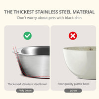 Fluffydream Elevated Dog Bowls,[Prevention of Vertebrae Disease][Super Non-Slip] Dog Bowl with Stainless Steel Bowl,High Capacity Dog Food Bowls,Colorful Raised Dog Bowls for Medium/Small Size Dogs M (540ML / 2 Cups) SnowWhite