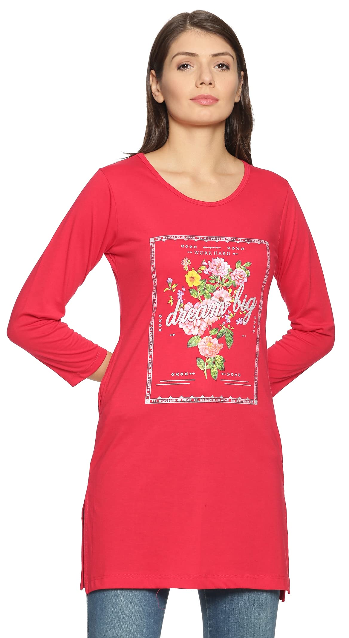 In Love Women's  Long Knee Length Night Wear Tshirts