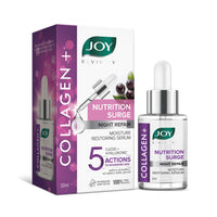 Joy Nutrition Surge Collagen Face Serum for Night Repair | Moisture Restoring Serum with Powerful Ingredients for Overnight Repair | Suitable for All Skin Types (30ml)