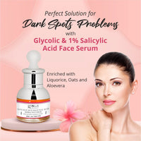 Globus Naturals Glycolic & 1% Salicylic Acid Anti Acne Face Serum, For Oily & Acne Prone Skin, Natural & Ayurvedic Formula, Chemical Free, Cruelty Free, 30 ml, Pack of 5