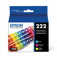 EPSON 222 Claria Ink Standard Capacity Color Combo Pack (T222520-S) Works with WorkForce WF-2960, Expression XP-5200 INKJET