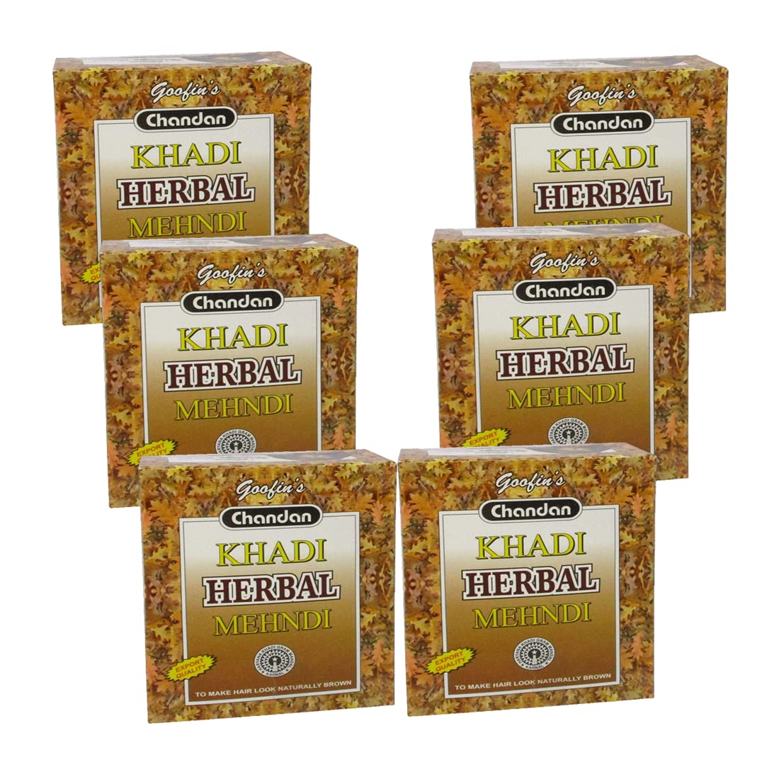 Khadi Pure Herbal Brown Mehndi, 80 g (Pack of 6)
