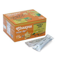 Chaayos Instant Tea Premix - Masala Chai Flavour - Regular Sugar (14 Grams * 36 Sachets) (Makes 504g) | Masala Tea Powder | Premix Tea | Masala Chai | Assam Tea | Desi Chai