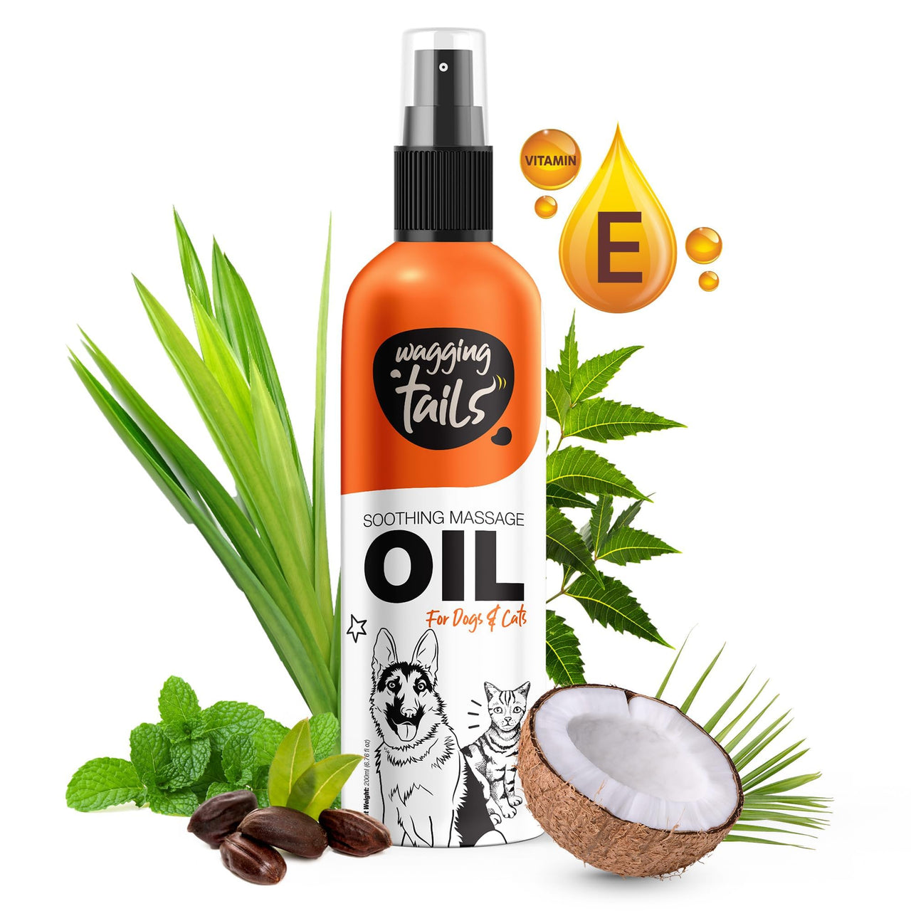 Wagging Tails 5 In 1 Grooming Kit Combo For Pets Dog Shampoo 200Ml+Dry Bath 200Ml+Massage Oil 200Ml+Paw Butter 50G+Paw Spray 100Ml Made With Natural Ingredients Head To Paw Gift Box,700 Milliliter