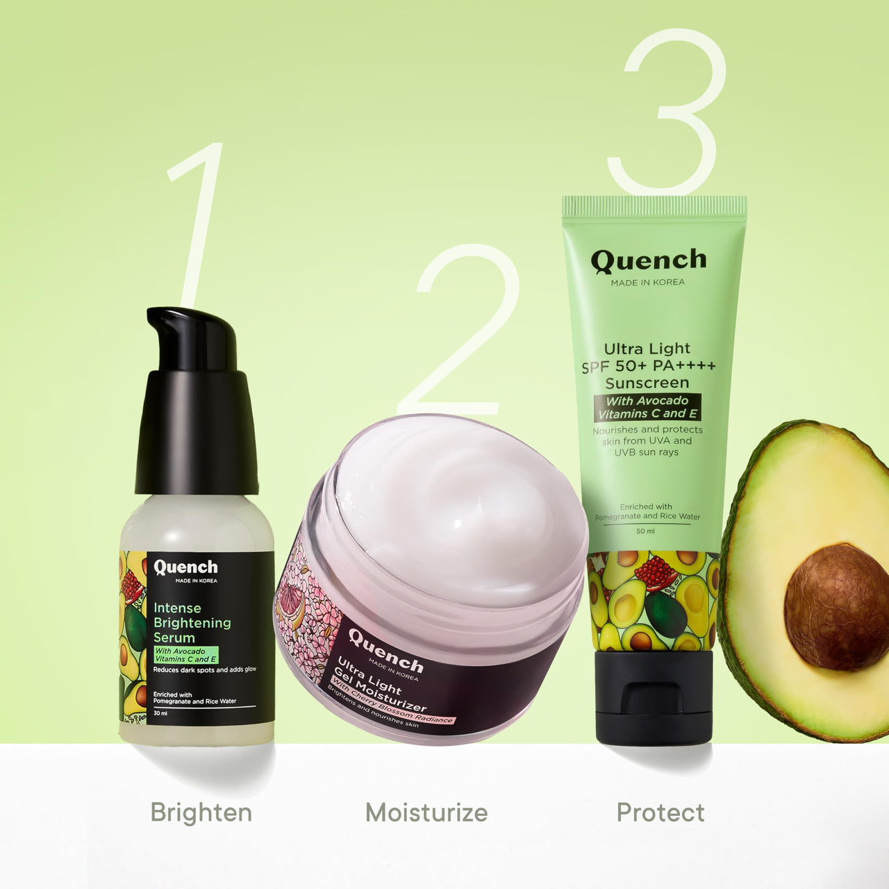 Quench 2% Niacinamide Intense Brightening Korean Serum for Pigmentation and Dark Spots | Serum for Face | Enhances Skin Texture | Reduces Fine Lines | Made in Korea (30ml)