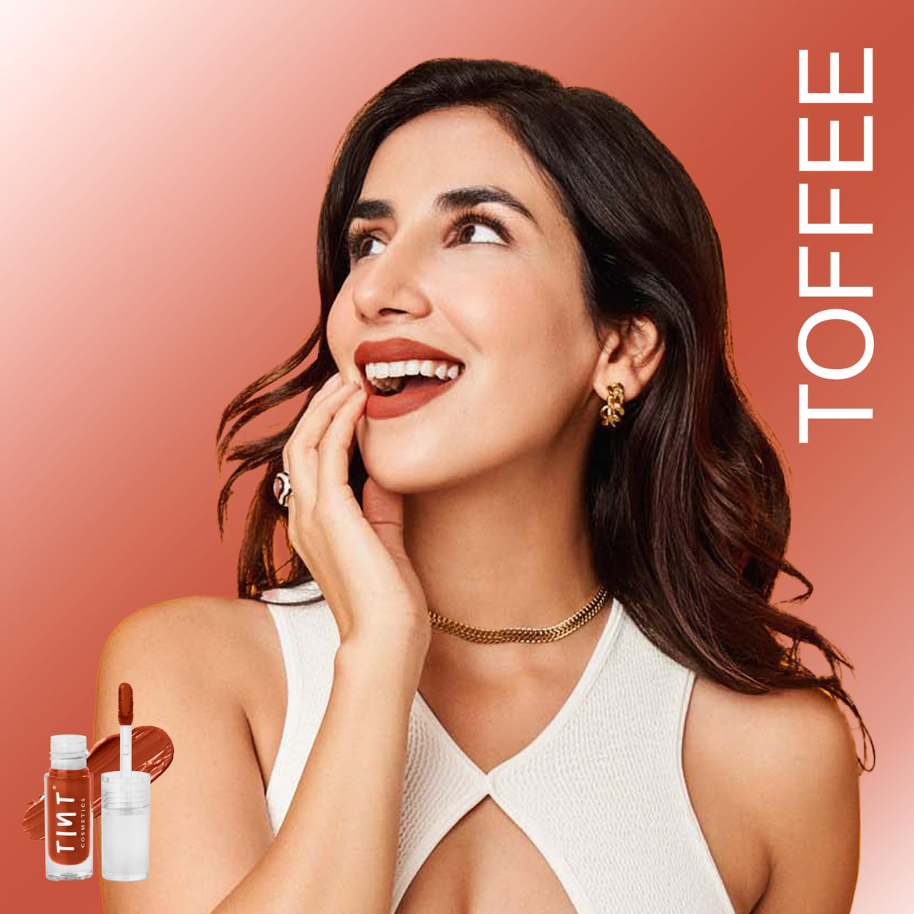 Tint Cosmetics 2.5ml Matte Finish Toffee Liquid Lip Stain, Waterproof, Transfer Proof, Non-Sticky, Non Drying, Light Weight, Long Lasting & Hydrating For Girls & Women