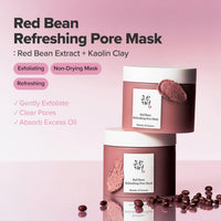 Beauty of Joseon Red Bean Pore Refreshing Mask Mud Cream Hydrating Wash Off Pack, Pore Cleansing Exfoliator, Korean Skin Care for Men and Women 140ml